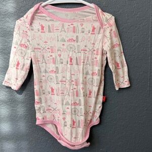 Magnetic me Pink Patterned baby outfit